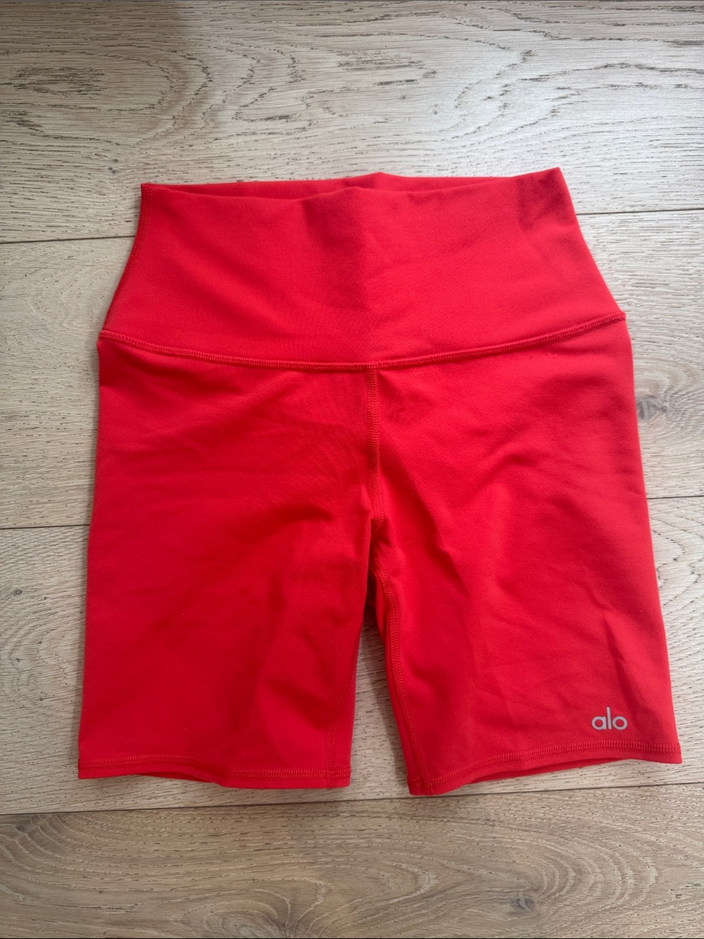 ALO Yoga High-Rise Red Bike Shorts